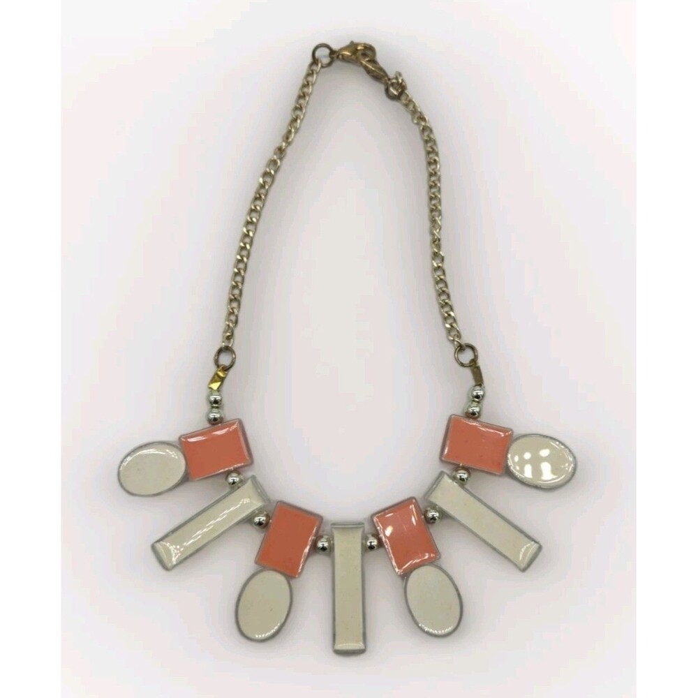 Orange Art Deco Statement Necklace Unbranded Fashion Costume Statement Piece